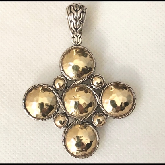 John Hardy Palu gold/silver women’s cross pendant - Picture 2 of 7